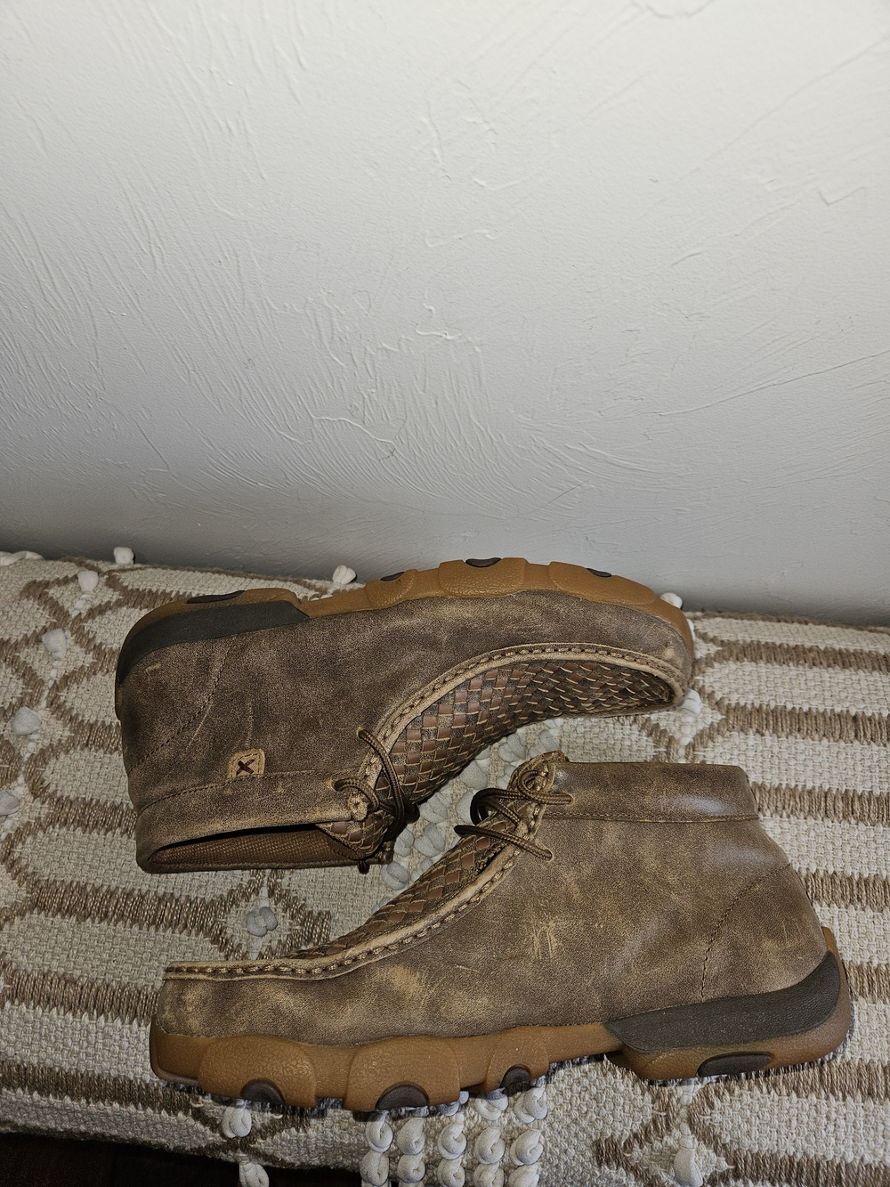Leather Boots Twisted X Men's Chukka Driving Mocs Bomber Tan Mens Size 9.5 - Picture 10 of 11